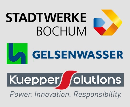 Logos Stadtwerke Bochum, Gelsenwasser, Kueppers Solutions